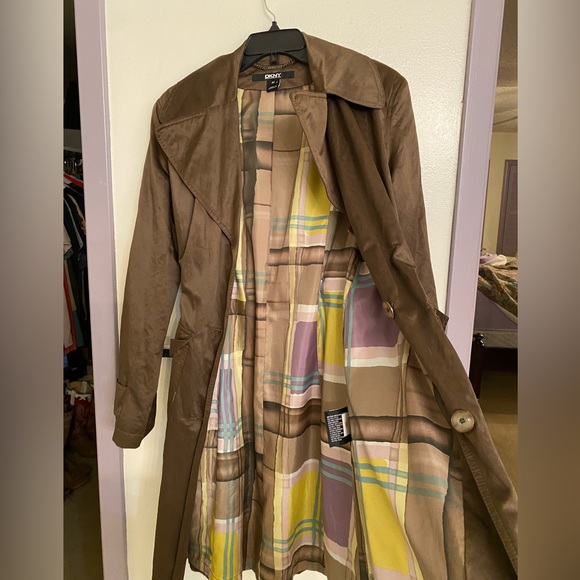VINTAGE DKNYC Brown Raincoat - Picture 3 of 3
